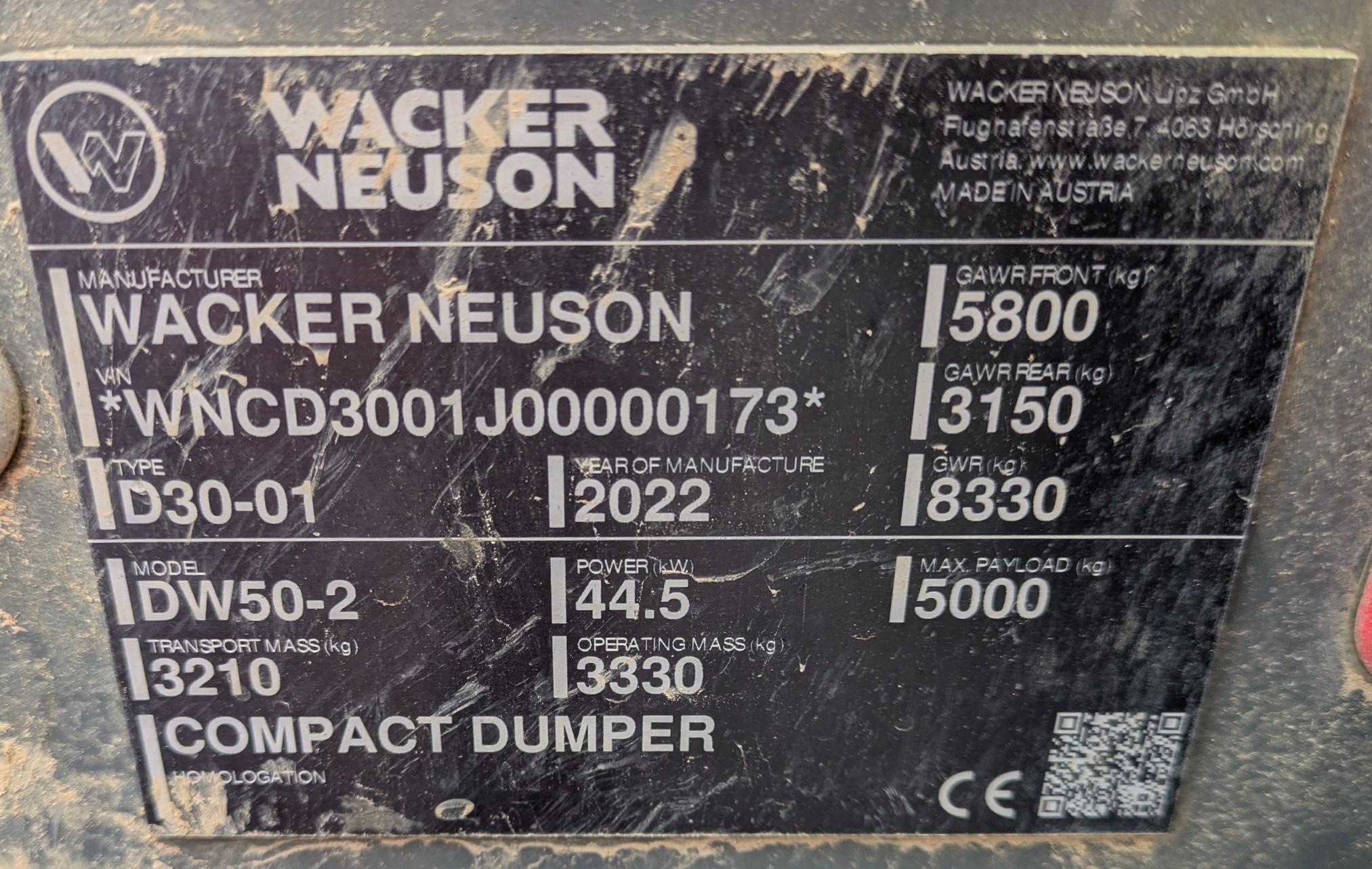 WACKER NEUSON-DUMPER WACKER NEUSON DW50-2 D30.01 – Image 10