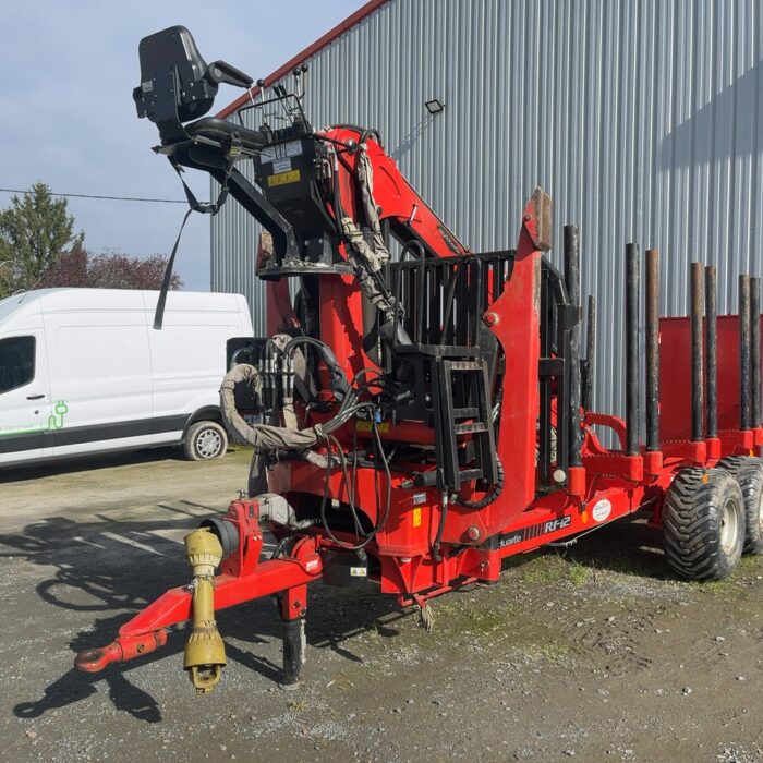 REMORQUE FORESTIERE AGRIDUARTE FR12 AVEC GRUE G7000